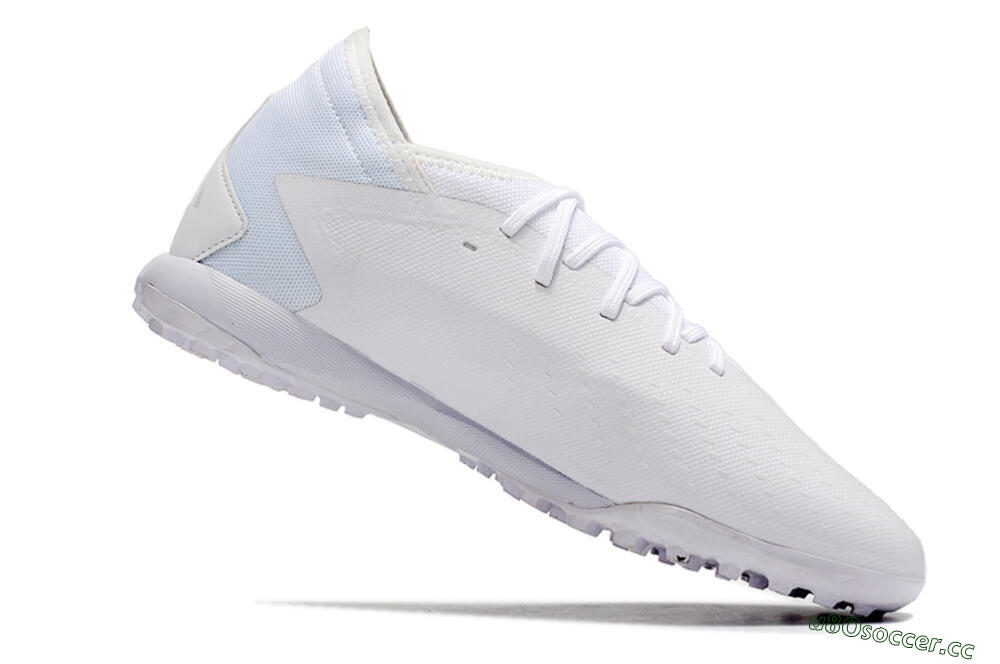 Men's Adidas Predator Accuracy.3 TF Artificial Turf Low-Tops Football Shoes - White/White 4