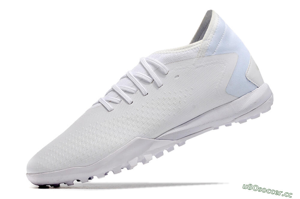 Men's Adidas Predator Accuracy.3 TF Artificial Turf Low-Tops Football Shoes - White/White 5