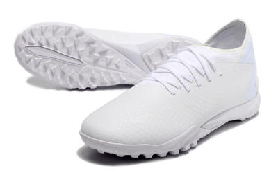 Men's Adidas Predator Accuracy.3 TF Artificial Turf Low-Tops Football Shoes - White/White
