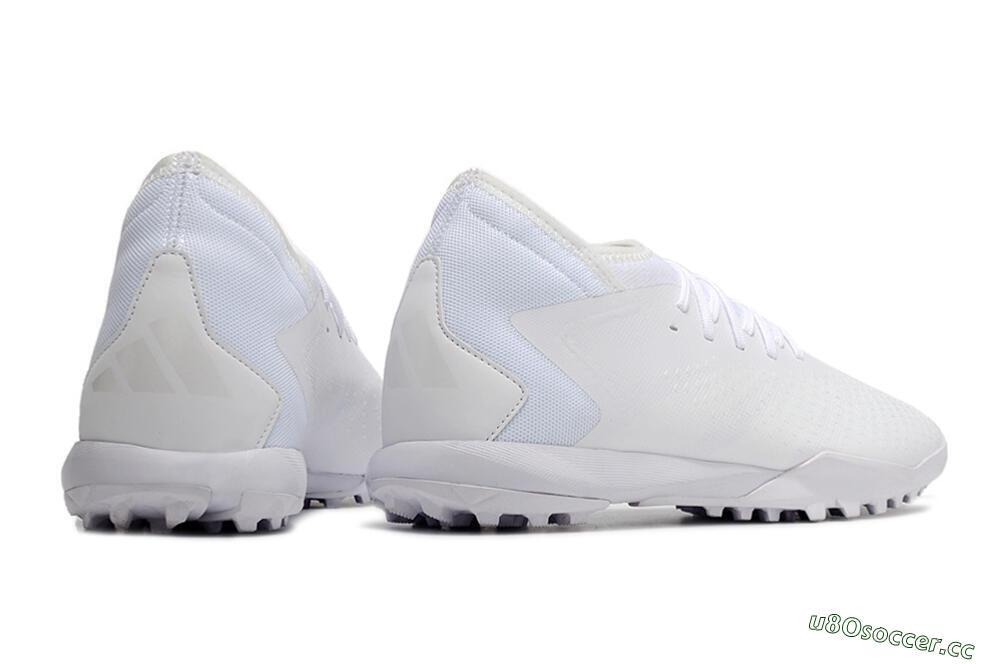 Men's Adidas Predator Accuracy.3 TF Artificial Turf Low-Tops Football Shoes - White/White 6