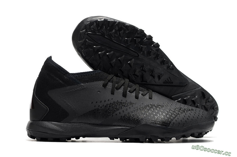 Men's Adidas Predator Accuracy.3 TF Artificial Turf Low-Tops Football Shoes - Black/Black 2