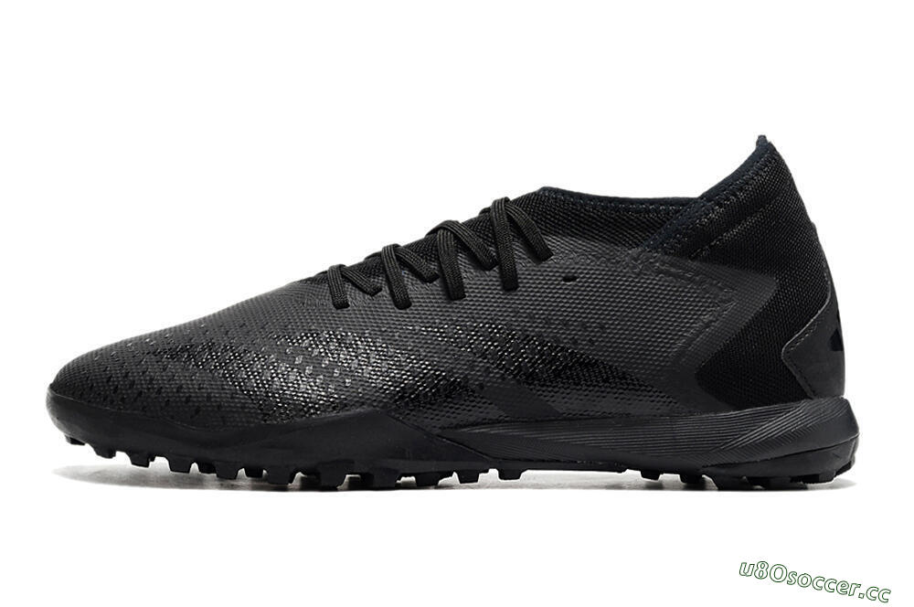 Men's Adidas Predator Accuracy.3 TF Artificial Turf Low-Tops Football Shoes - Black/Black 0