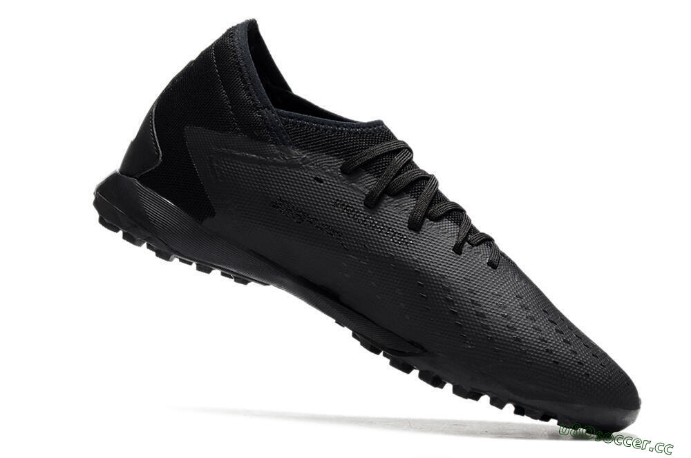 Men's Adidas Predator Accuracy.3 TF Artificial Turf Low-Tops Football Shoes - Black/Black 4