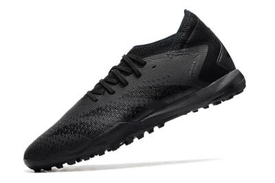 Men's Adidas Predator Accuracy.3 TF Artificial Turf Low-Tops Football Shoes - Black/Black