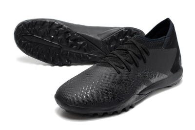 Men's Adidas Predator Accuracy.3 TF Artificial Turf Low-Tops Football Shoes - Black/Black