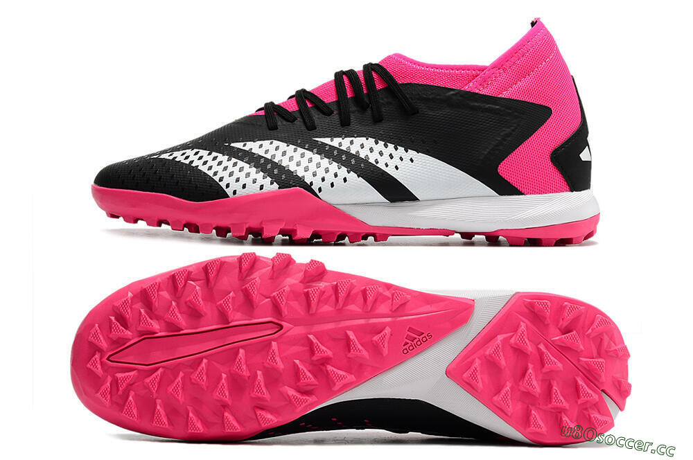 Men's Adidas Predator Accuracy.3 TF Artificial Turf Low-Tops Football Shoes - Black/Pink/White 1
