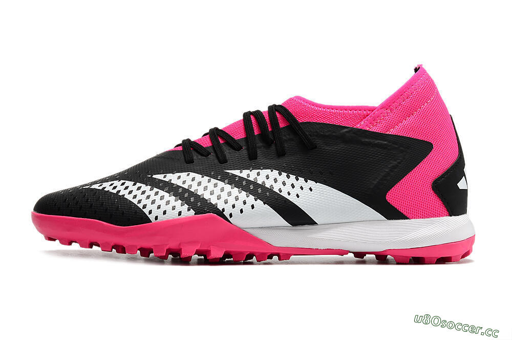 Men's Adidas Predator Accuracy.3 TF Artificial Turf Low-Tops Football Shoes - Black/Pink/White 0