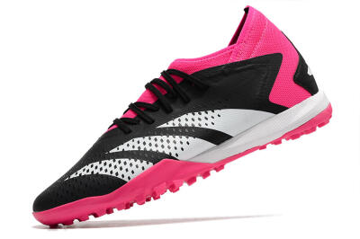 Men's Adidas Predator Accuracy.3 TF Artificial Turf Low-Tops Football Shoes - Black/Pink/White