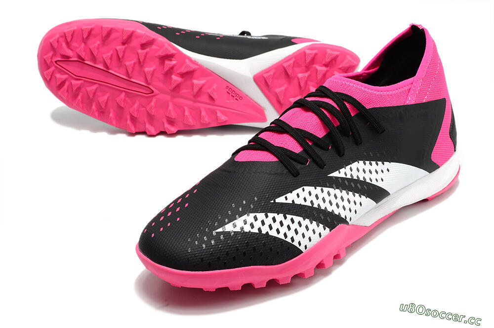 Men's Adidas Predator Accuracy.3 TF Artificial Turf Low-Tops Football Shoes - Black/Pink/White 3