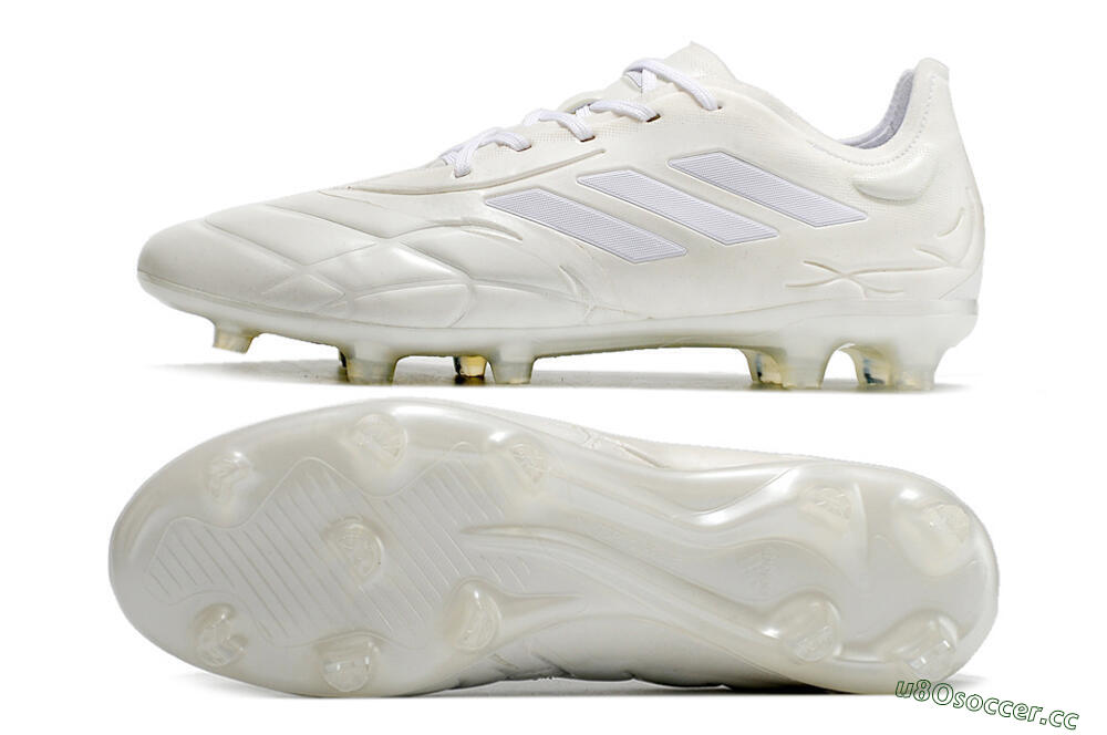 Men's Adidas Copa Pure.1 FG Firm Ground Low-Tops Football Boots - White/White 1