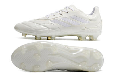 Men's Adidas Copa Pure.1 FG Firm Ground Low-Tops Football Boots - White/White