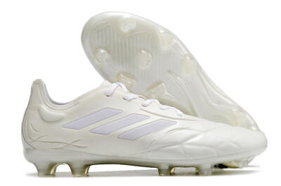 Men's Adidas Copa Pure.1 FG Firm Ground Low-Tops Football Boots - White/White