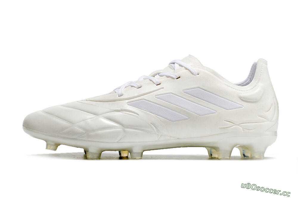 Men's Adidas Copa Pure.1 FG Firm Ground Low-Tops Football Boots - White/White 0