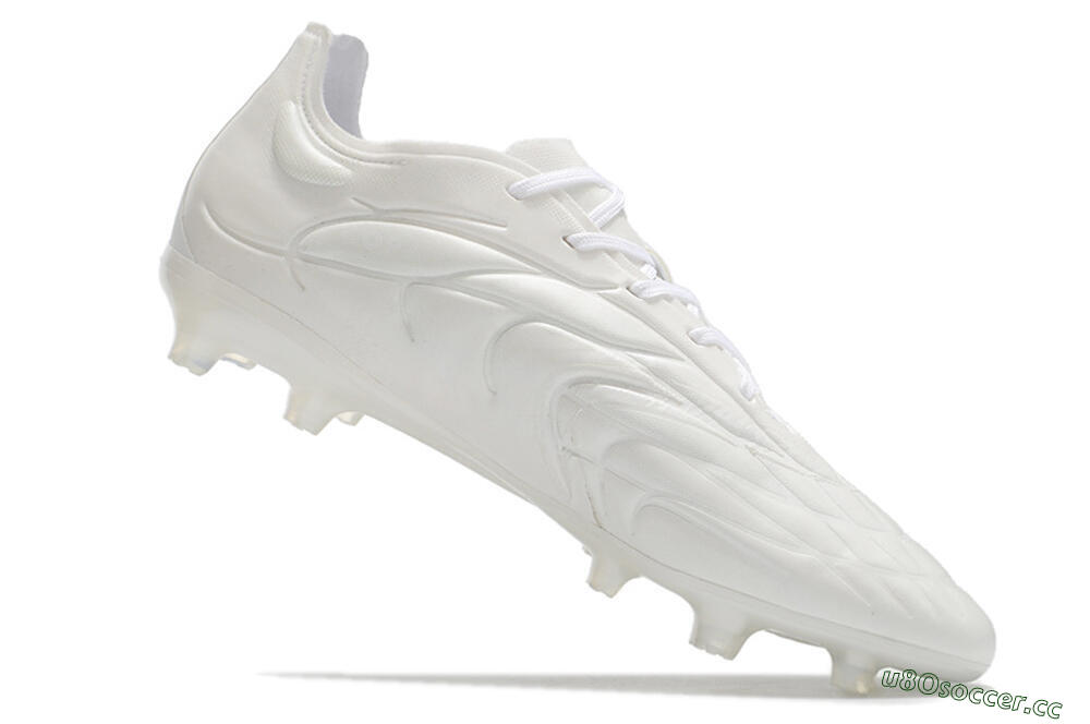 Men's Adidas Copa Pure.1 FG Firm Ground Low-Tops Football Boots - White/White 4