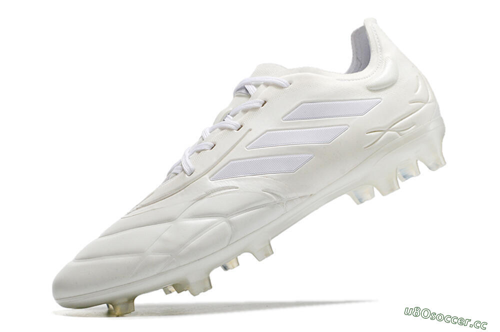 Men's Adidas Copa Pure.1 FG Firm Ground Low-Tops Football Boots - White/White 5