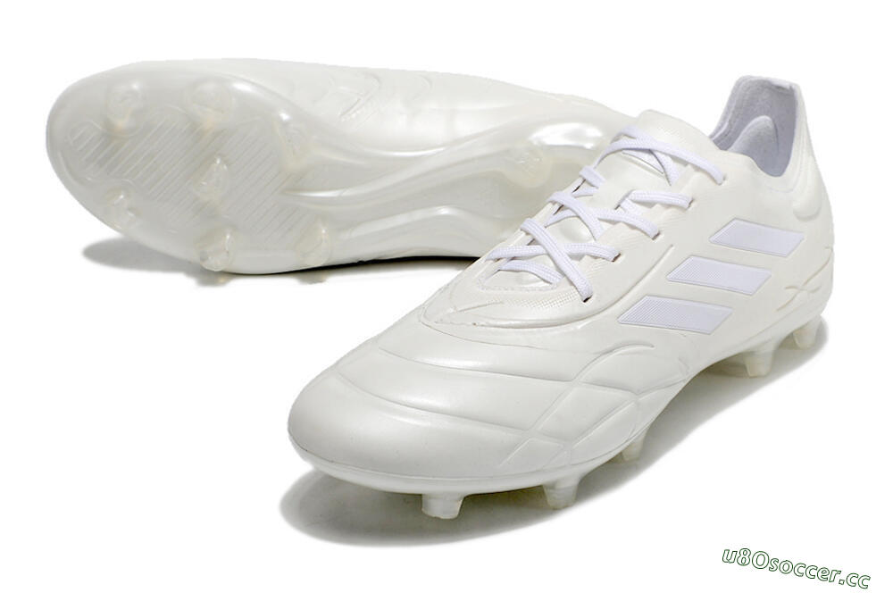 Men's Adidas Copa Pure.1 FG Firm Ground Low-Tops Football Boots - White/White 3