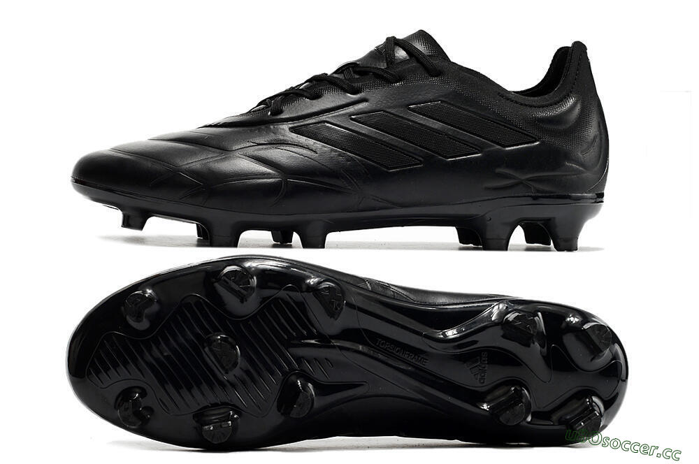Men's Adidas Copa Pure.1 FG Firm Ground Low-Tops Football Boots - Black/Black 1