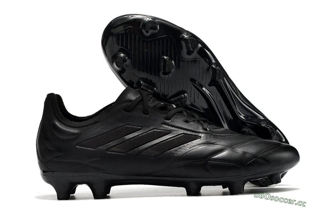 Men's Adidas Copa Pure.1 FG Firm Ground Low-Tops Football Boots - Black/Black 2