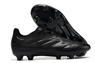 Men's Adidas Copa Pure.1 FG Firm Ground Low-Tops Football Boots - Black/Black