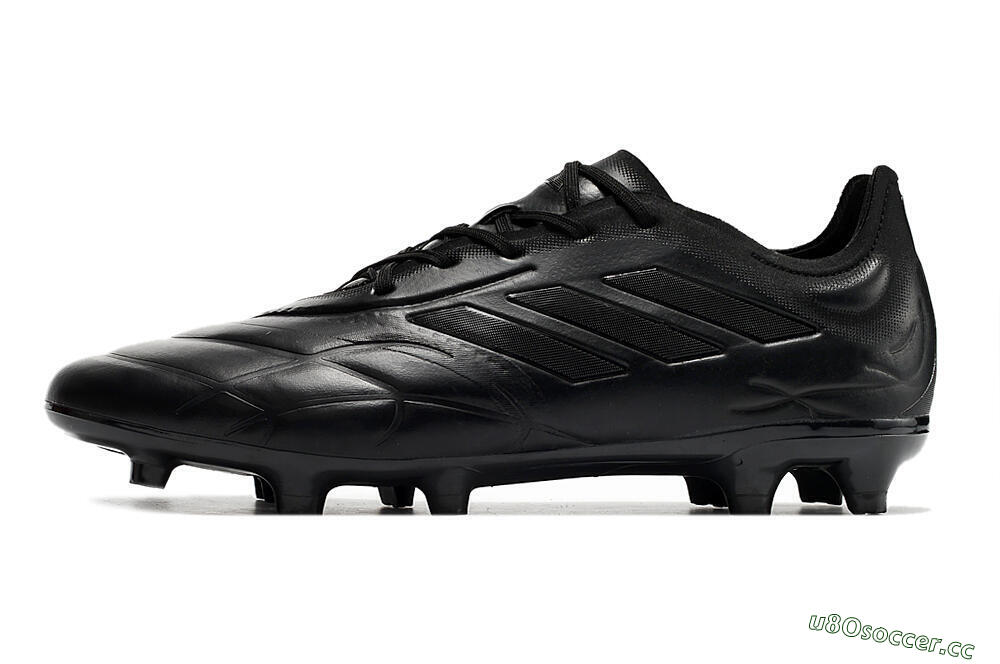Men's Adidas Copa Pure.1 FG Firm Ground Low-Tops Football Boots - Black/Black 0