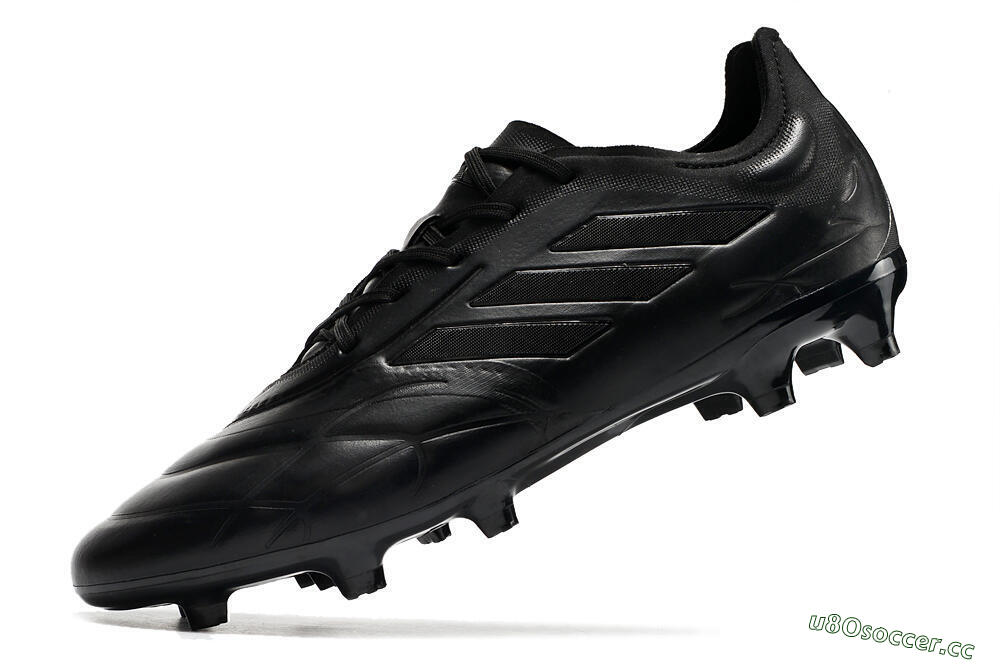 Men's Adidas Copa Pure.1 FG Firm Ground Low-Tops Football Boots - Black/Black 5