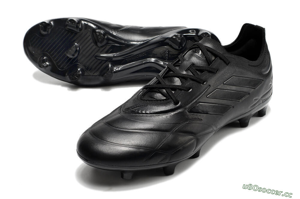 Men's Adidas Copa Pure.1 FG Firm Ground Low-Tops Football Boots - Black/Black 3