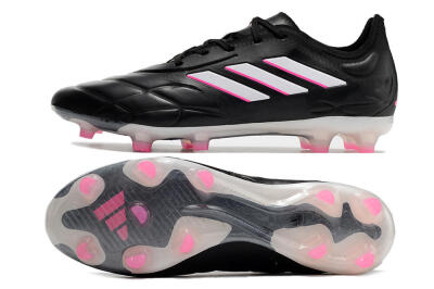 Men's Adidas Copa Pure.1 FG Firm Ground Low-Tops Football Boots - Black/White/Pink