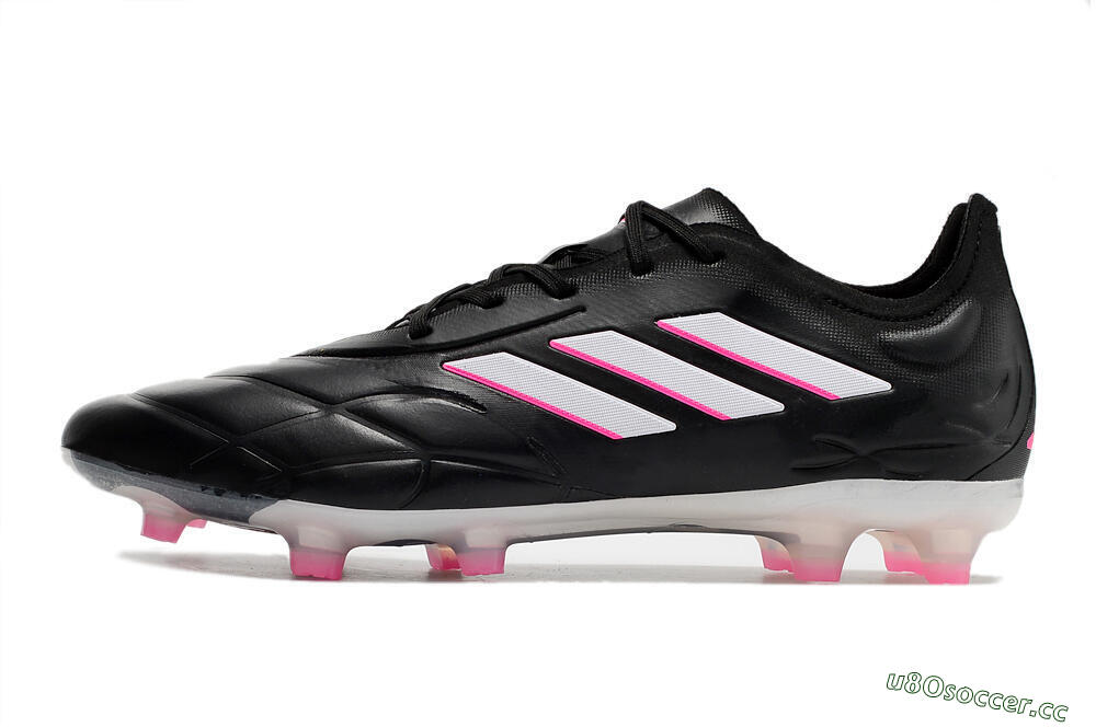 Men's Adidas Copa Pure.1 FG Firm Ground Low-Tops Football Boots - Black/White/Pink 0