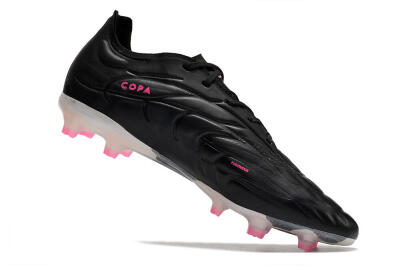 Men's Adidas Copa Pure.1 FG Firm Ground Low-Tops Football Boots - Black/White/Pink