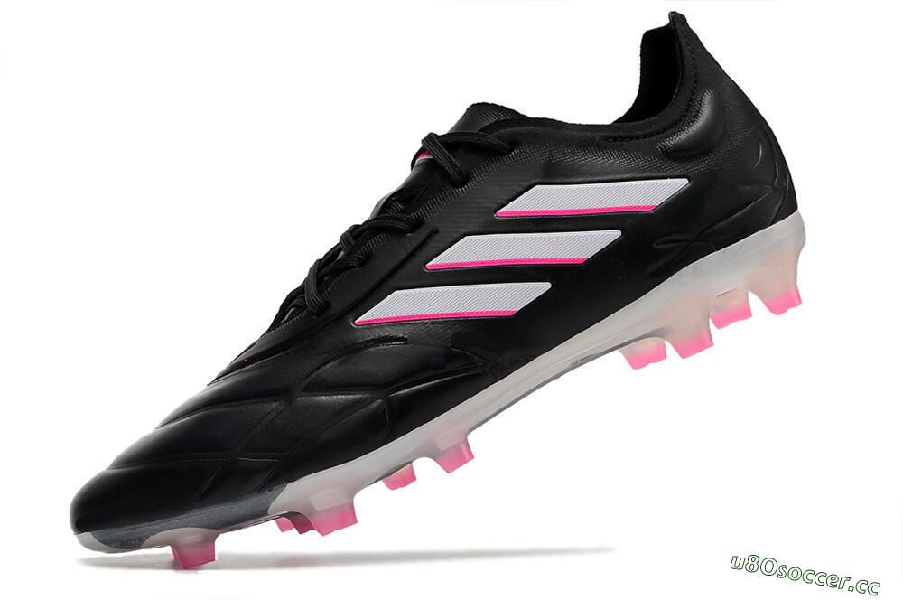 Men's Adidas Copa Pure.1 FG Firm Ground Low-Tops Football Boots - Black/White/Pink 5