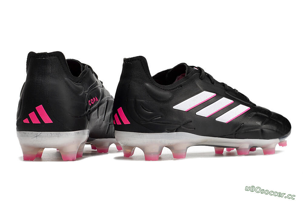 Men's Adidas Copa Pure.1 FG Firm Ground Low-Tops Football Boots - Black/White/Pink 6