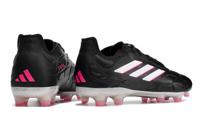 Men's Adidas Copa Pure.1 FG Firm Ground Low-Tops Football Boots - Black/White/Pink