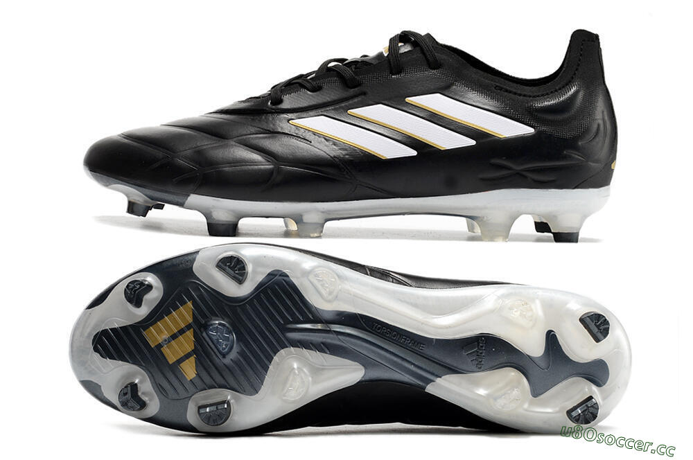 Men's Adidas Copa Pure.1 FG Firm Ground Low-Tops Football Boots - Black/White 1