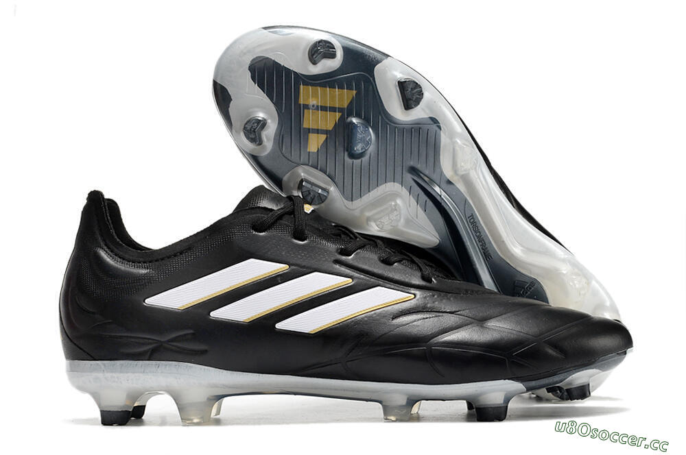 Men's Adidas Copa Pure.1 FG Firm Ground Low-Tops Football Boots - Black/White 2