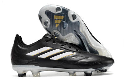 Men's Adidas Copa Pure.1 FG Firm Ground Low-Tops Football Boots - Black/White