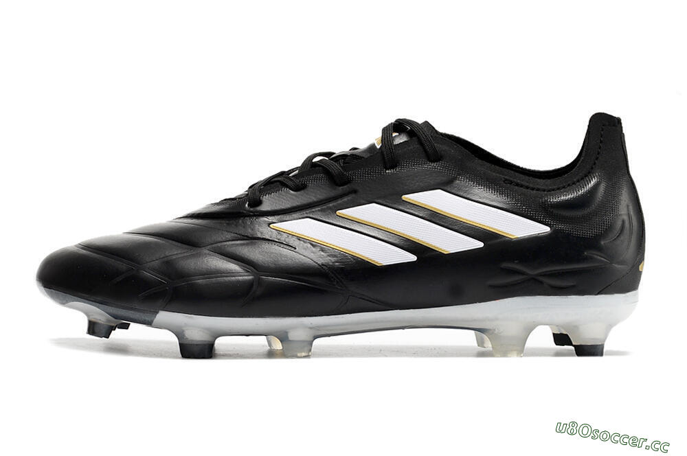 Men's Adidas Copa Pure.1 FG Firm Ground Low-Tops Football Boots - Black/White 0