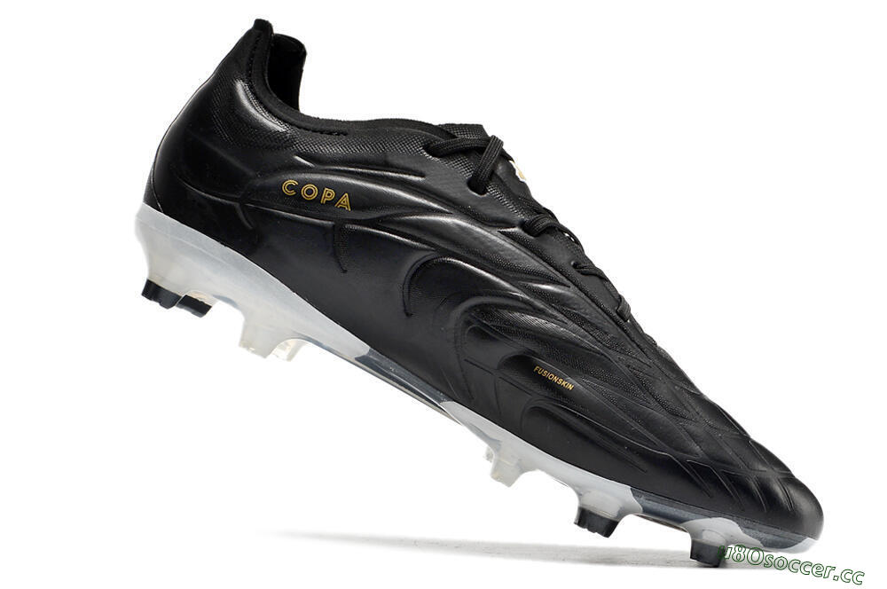 Men's Adidas Copa Pure.1 FG Firm Ground Low-Tops Football Boots - Black/White 4