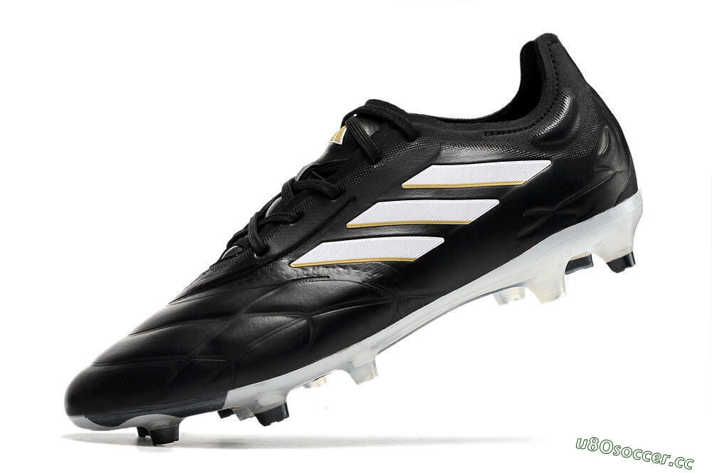 Men's Adidas Copa Pure.1 FG Firm Ground Low-Tops Football Boots - Black/White 5