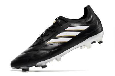 Men's Adidas Copa Pure.1 FG Firm Ground Low-Tops Football Boots - Black/White