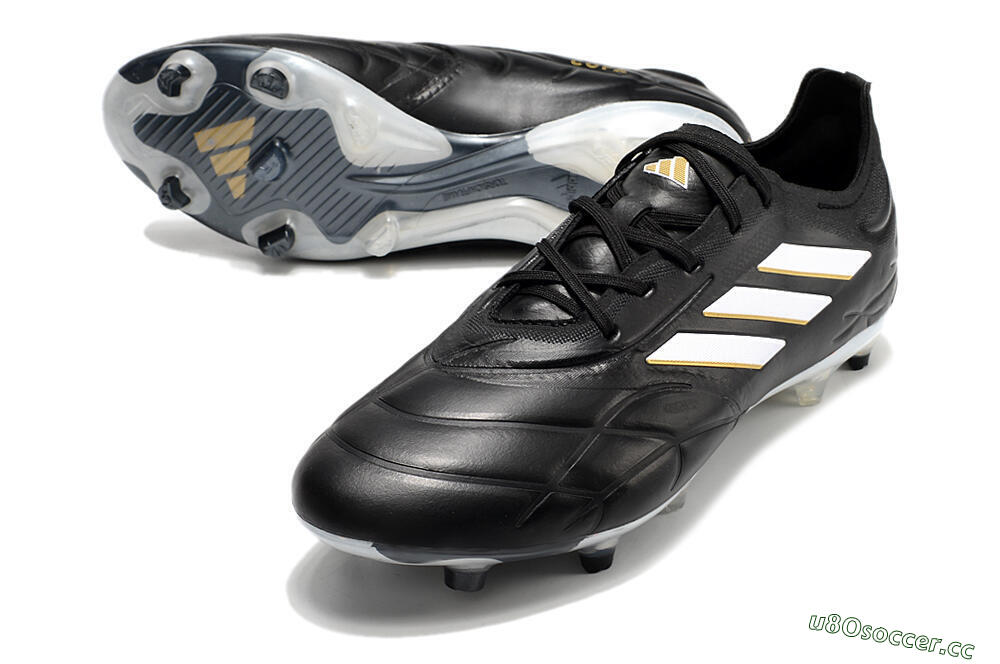 Men's Adidas Copa Pure.1 FG Firm Ground Low-Tops Football Boots - Black/White 3