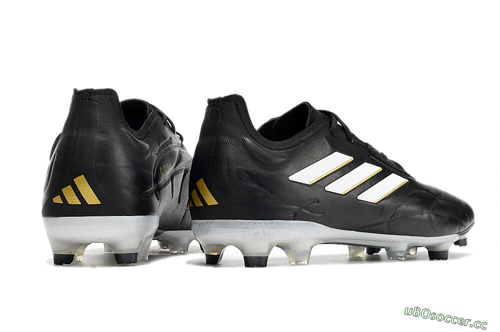 Men's Adidas Copa Pure.1 FG Firm Ground Low-Tops Football Boots - Black/White 6