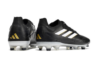 Men's Adidas Copa Pure.1 FG Firm Ground Low-Tops Football Boots - Black/White