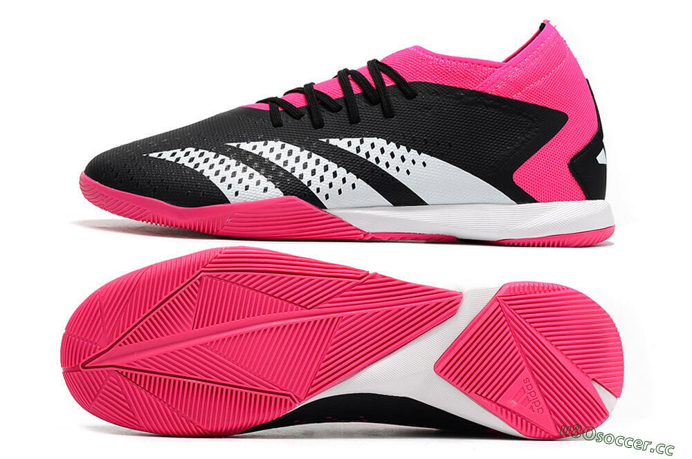 Men's Adidas Predator Accuracy.3 IC Futsal/Indoor Low-Tops Football Shoes - Black/Pink/White 1