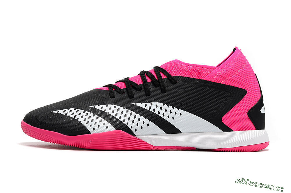 Men's Adidas Predator Accuracy.3 IC Futsal/Indoor Low-Tops Football Shoes - Black/Pink/White 0