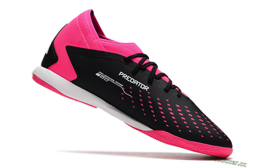 Men's Adidas Predator Accuracy.3 IC Futsal/Indoor Low-Tops Football Shoes - Black/Pink/White 4