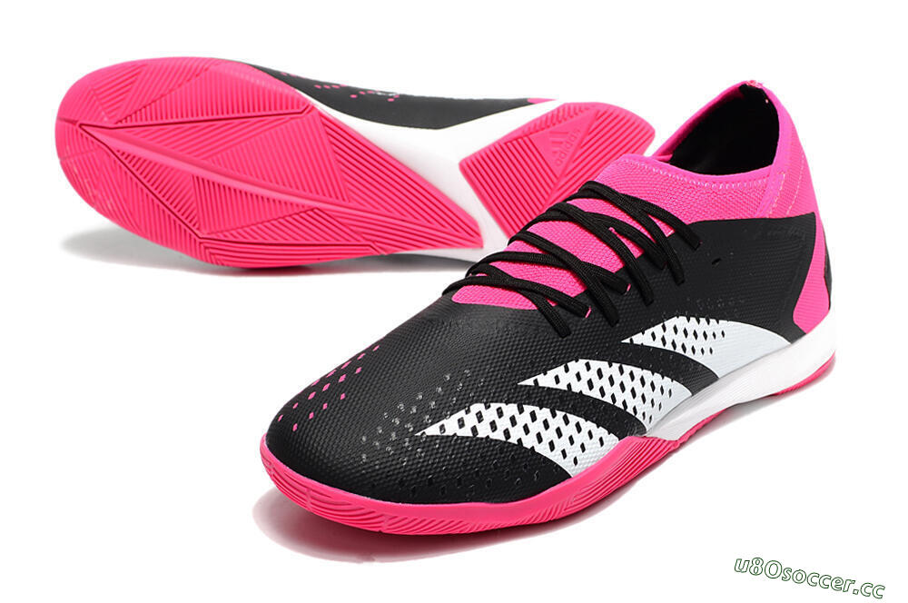 Men's Adidas Predator Accuracy.3 IC Futsal/Indoor Low-Tops Football Shoes - Black/Pink/White 3