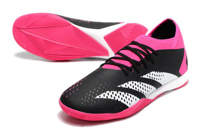 Men's Adidas Predator Accuracy.3 IC Futsal/Indoor Low-Tops Football Shoes - Black/Pink/White