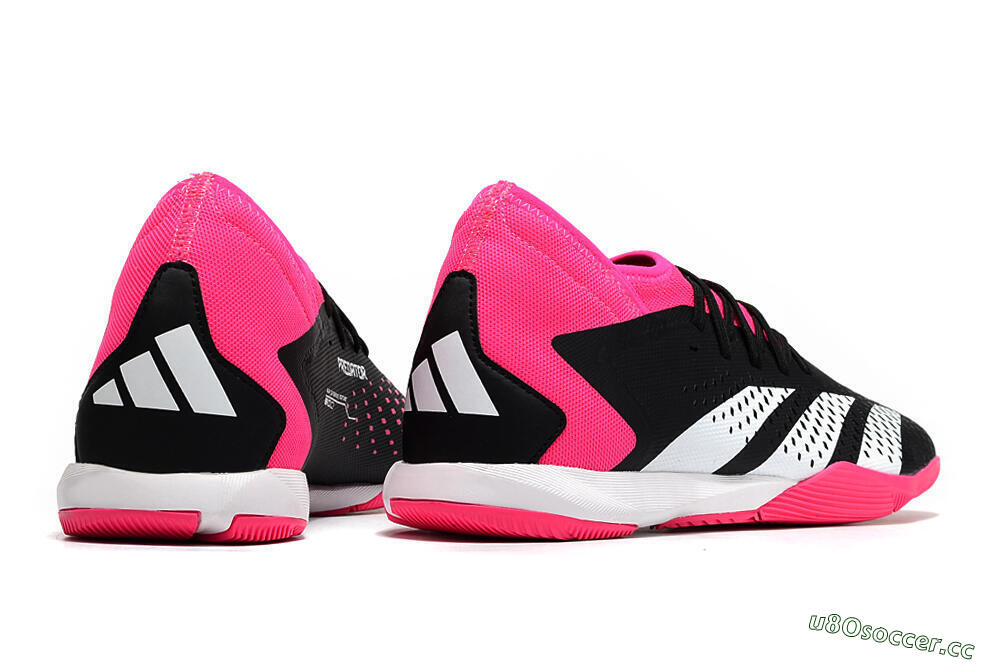 Men's Adidas Predator Accuracy.3 IC Futsal/Indoor Low-Tops Football Shoes - Black/Pink/White 6