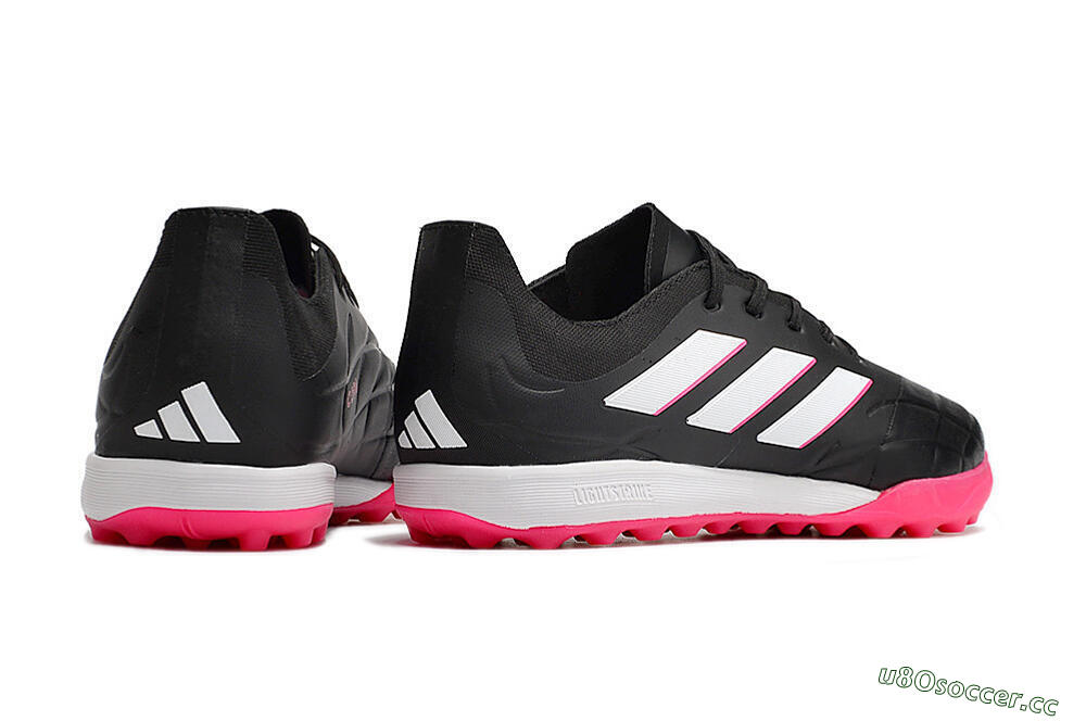Men's Adidas Copa Pure.3 TF Artificial Turf Low-Tops Football Shoes - Black/Pink/White 6