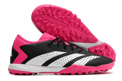 Men's Adidas Predator Accuracy.3 TF Artificial Turf Low-Tops Football Shoes - Black/Pink/White